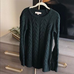 LOFT Dark green knitted sweater